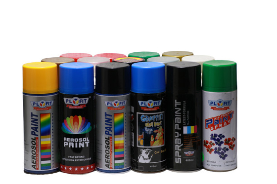 Hojalata de sequía rápida del lustre 400ml 450ml de la pintura de espray de aerosol la alta puede OEM