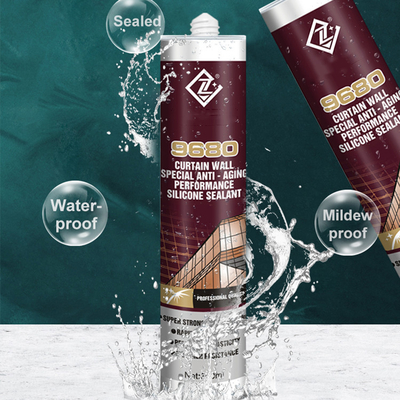 Resistente de alta temperatura del sellante neutral negro del silicón para la pared de cortina