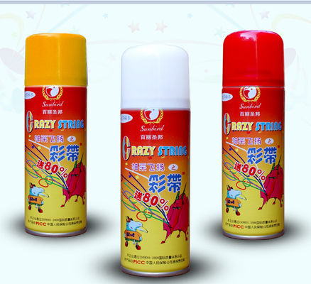 No inflamable 250ml Aerosol Spray Crazy Silly String Spray Decoraciones festivas Suministros para fiestas