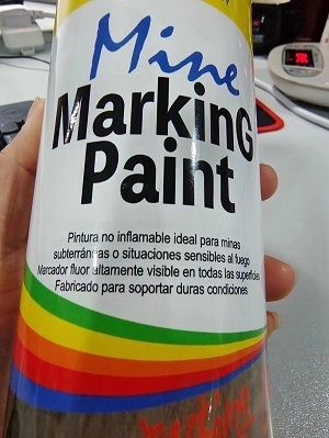 Pintura no inflamable para marcado de minas con aerosol para topografía de campos y minería subterránea