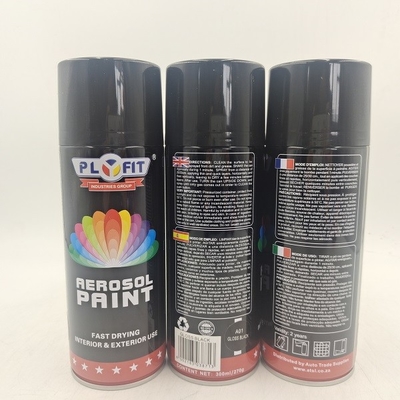 Pintura de espray de acrílico de aerosol de PLYFIT 450ML que se seca rápidamente para el metal del ABS de los muebles del coche
